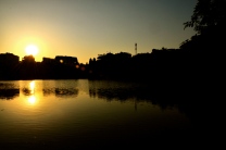 Hoan Kien Lake at sunset