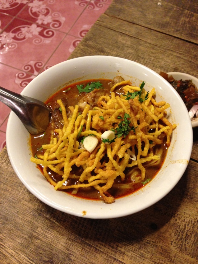 Kaow Soi (traditional Northern Thai dish) at Barrab Restaurant